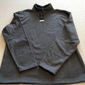 Izod Men's Golf 1/4 Zip Knitted Pullover Sweater Gray Size XL